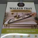 Walker Tray for Folding Walker with Cup Holders, Non-Slip Mat & Bag - Adjustable Universal Plastic Food Table for Seniors - Detachable Guardian Accessories - Removable Walker Trays for rolling walker