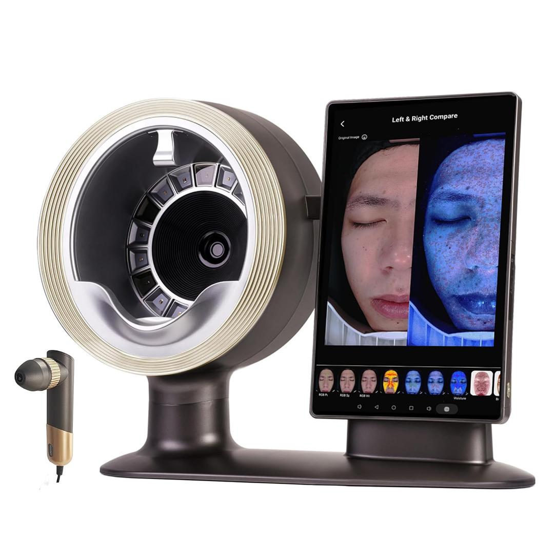 Cobbawe-M17 Professional Skin Analysis Machine - For Spas & Salons, 10-Spectrum Imaging System w/15.6" Touchscreen, Cloud & Offline Data Access, SD Card Expansion, Full-Face & Spot Inspection (20MP Imaging + 10 Spectrum Views – Equipped with a 20MP camera and 10 spectrum imaging modes)