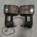 Heated Tow Mirrors Compatible with 2003-2007 Chevy Silverado GMC Sierra(2007 Classic) 1500 2500 3500, Tahoe Suburban Avalanche Yukon Escalade, Extended Trailer Towing Side Mirrors LED Turn Light