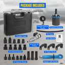Upgraded Pneumatic Injector Removal Tool for Most Diesel Engines, 27PCS Diesel Injector Extractor with Handle, Pneumatic Hammer, 22 Different Adapters Labor-Saving Air Vibration Injector Puller