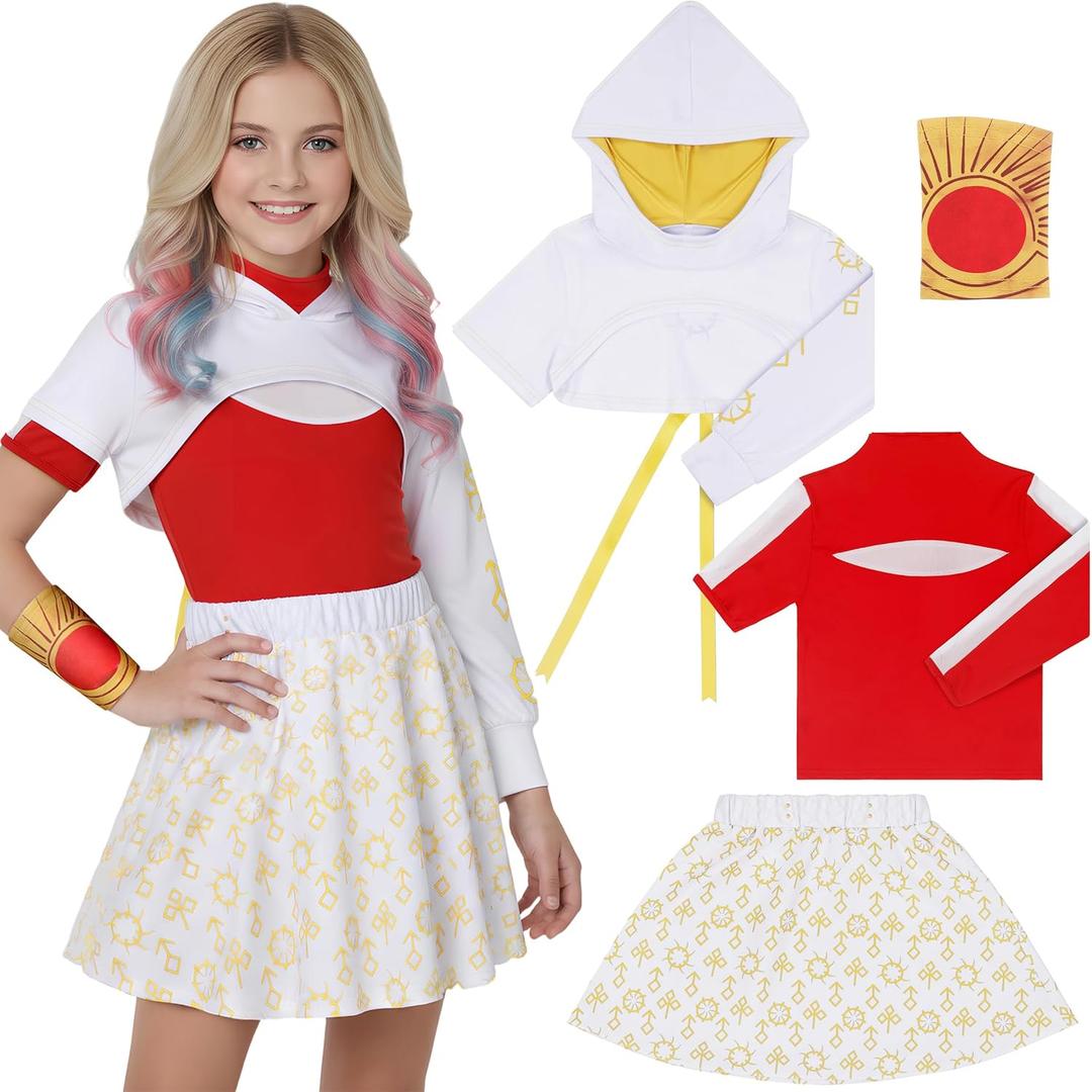 Zombies Costume for Girls Nova Costume,Cheerleader Dress for Character Halloween Cosplay (5-6 Years)