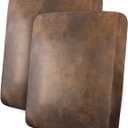 Leather Look Couch Cushion Covers Sofa Seat Slipcovers Sets Couches Furniture Protector for Sectional Armchair Loveseat Pets Kids Stretch Spandex Fabric (2 Cushion Sofa, Dark Brown)