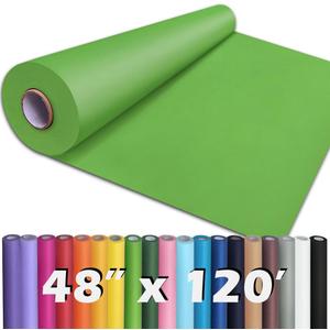 PerkHomy 48" x 1,440" (120') Medium Green Kraft Paper Roll for Craft Bulletin Board Paper Kids Art Table Covering Crafting Gift Wrapping Bouquet Packing Parcel 80GSM 55LB (Medium Green, 48" x 120')