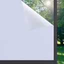 23.6"x 118" White Thickened Total Blackout Window Film, Sun Heat Blocking Privacy Cover for Glass, Removable Opaque Sun Blocking Heat Control Room Home Day Sleep Light Blocker