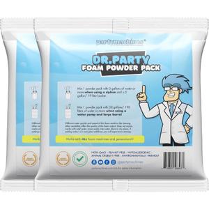 Foam Powder Pack of 2, Makes up to 240 Gallons of Foam Party Fun for Foam Machines by Dr. Party Foam Powder Pack of 2, Makes up to 240 Gallons of Foam Party Fun for Foam Machines by Dr. Party