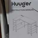 Huuger L Shaped Office Desk with Power Outlets, 55 Inch Computer Desk with 3 Drawers, Shelves, Reverisble for Gaming Corner Work Home Office Study, Rustic Brown