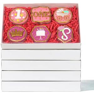 TEMLQPACK 25 PACK 9.5" x 6" x 1.2" Clear Cookie Boxes with Full Window,Bakery Boxes Cakesicle Boxes Chocolate Covered Pretzel Rods Boxes Macaron Boxes for Valentine's Christmas