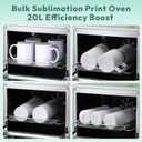 OFFNOVA Sublimation Oven Machine, 20L 110V 1250W Convection Oven for Sublimation Blanks Mugs Tumblers Cups Water Bottles Bulk Printing, with Oven Glove and Shrink Wrap, 14.4"D x 14.5"W x 17.3"H