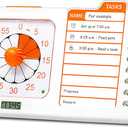 3-in-1 Visual ADHD Timer for Kids & Adults with Planning Board, Task Timer, Chore Chart & Visual Schedule Planner, Autism & ADHD Tools with Checklist for Homeschool Supplies, Home, School