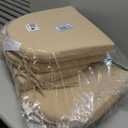 Cozyide Outdoor Chair Cushions, Waterproof Patio Seat Cushions with Adjustable Straps, Round Corner Patio Chair Cushions for Garden, Khaki, 17x16x2 Inch (Pack of 4)