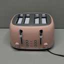 Mueller Retro Toaster 4 Slice with Extra Wide Slots Bagel, Defrost, and Cancel Function, 6 Browning Levels, Dual Independent Controls, Removable Crumb Tray and High Lift Levers, Pink