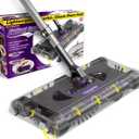 Swivel Sweeper Max - Cordless Electric Floor and Carpet Sweeper with Rotating Brush for Efficient Cleaning, Quad Brush Technology- Purple