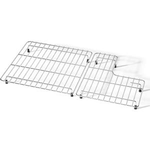 26.18'' x 14.76'' K-6449-ST Sink Protector Grid, Stainless Steel Sink Racks for Kohler Sink Rack Whitehaven 5827 and K-5826, Includes Left and Right Racks, Farmhouse Sink Protector