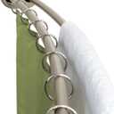 Zenna Home Rustproof Double Curved Shower Curtain Rod, No Drill Adjustable Curved Tension Shower Curtain Rod for Bathroom, Easy Install, Rounded for Extra Room, 50 to 72 Inches, Satin Nickel