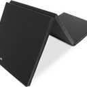 ProSource Tri-Fold Folding Thick Exercise Mat 6x2 with Carrying Handles for MMA, Gymnastics, Stretching, Core Workouts