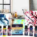 BLUEBIRD Acrylic Pouring Paint, Black, 3.4 Fl Oz - Easy To Use & Ready To Pour Acrylic Paint for Canvas, Paper, Wood