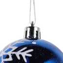 ULTECHNOVO 6pcs Halloween Balls Tree Ornaments, Shatterproof Christmas Decorations Set with Reusable Hand-held Package for Holiday Xmas Tree Decor (6cm) (Blue)