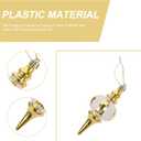 Amosfun Xmas Tree Hanging Ornaments 4Pcs Painted Gourd Pendants Christmas Decorations for Tree Tabletop Fireplace Holiday Party (Golden)