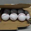 OMYOPY Tballs Training Baseballs Sponge Rubber Core, Reduced Impact Kids Safety Baseballs, Unmarked Tee Ball Practice Baseball for League Play, Pitching, Hitting, Fielding, Autograph, Gifts 12