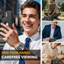 for iPhone 17 Case [Compatible with Magsafe] 6.3 Inch, Leather Magnetic Case with Invisible Kickstand, Upgraded N56 Strong Magnet Slim Cover, Wireless Charging, Black