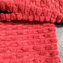 MIULEE Corduroy Decorative Throw Pillow Covers 20x20 Red Pack of 2 | Soft Boho Striped Pillow Covers Modern Farmhouse Home Decor For Sofa Living Room Couch Bed