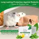 Pest Rodent Repellent, 24 Pack Peppermint Oil Repellent for Mouse Rats Spider Roach Ant Squirrel Pest Control Indoor & Outdoor, Natural Mice Deterrent Replace Trap Poisoning Family & Pet Safe Green