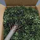 Artificial Boxwood Topiary Ball Trees for Outdoor Set of 2 Fake Plant Bushes with Ground Spike UV Resistant Faux Shrubs for Garden Front Porch, Green