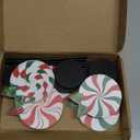 Wenqik 6 Pcs Christmas Wooden Table Decorations Gingerbreadman Table Centerpieces Signs Christmas Candy Cane House Wooden Tabletop Decor for Xmas Tiered Tray Home Desk Party Decoration