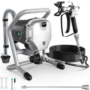 Airless Paint Sprayer, High-Pressure Electric Paint Spray Gun with Extension Rod, Thinning-Free Professional Painting Tool for Interior/Exterior Walls, Fences, Ceilings, Cabinets (Mecha Style)