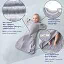 Swaddle Sack with Arms Up Design 2 Packs,Improves Sleep,Keeps Babies Calm and Relaxed,Baby Sleep Sack 3-Way Transitions to Arms-Free Wearable Blanket for Newborn