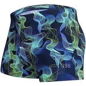 K898 Men's Square Leg Swimming Jammer Shorts UPF50+,Men Swimsuit Swim Jammers Fabric Shape Retention Size L