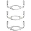 Aspen Creative 21323-33, Slip Uno Adapter Harp Converter Lamp Shade, Uno Euro Fitter 36mm, Nickel Plated/3 Pack