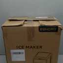 EUHOMY Nugget Ice Maker Countertop, 40Lbs/24H Pebble Ice Maker Machine, Self-Cleaning Countertop Sonic Ice Makers with Ice Scoop&Basket, Pellet Ice Maker Machine for Home/Kitchen/Office (Black)