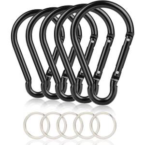 Carabiner Caribeaner Clip,Extra Large 4" Aluminum Carabeaner Keychain Hook,Spring Snap Key Chain Clip