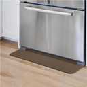 Refrigerator Floor Mat, Non-Slip Under Fridge Mats and Silicone Drip Tray, Appliance Spill Liner and Refrigerator Floor Protector Leak Catcher Mat Fridge Floor Mats - Brown 37.4'' x 8.5''