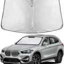 EcoNour Windshield Sunshade Compatible for BMW X1 2016-2020 2021 2022, Sun Visor for Front Windshield & Window Sun Shade Cover, UV Heat Blocker & Protector, Car Accessories