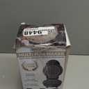 Baker's Friend 4 in 1 Mini Waffle Maker with Removable Plates, Set Includes Mini Pancake, Donut, Heart Shape Waffle Makers, Compact Size, Recipe Included, Graphite