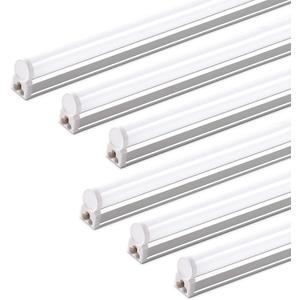 Barrina (Pack of 6 LED T5 Shop Light 3FT, 6500K Super Bright White, Utility Shop Lights, Commercial Bay Light, ETL Listed, Corded Electric with Built-in ON/Off Switch