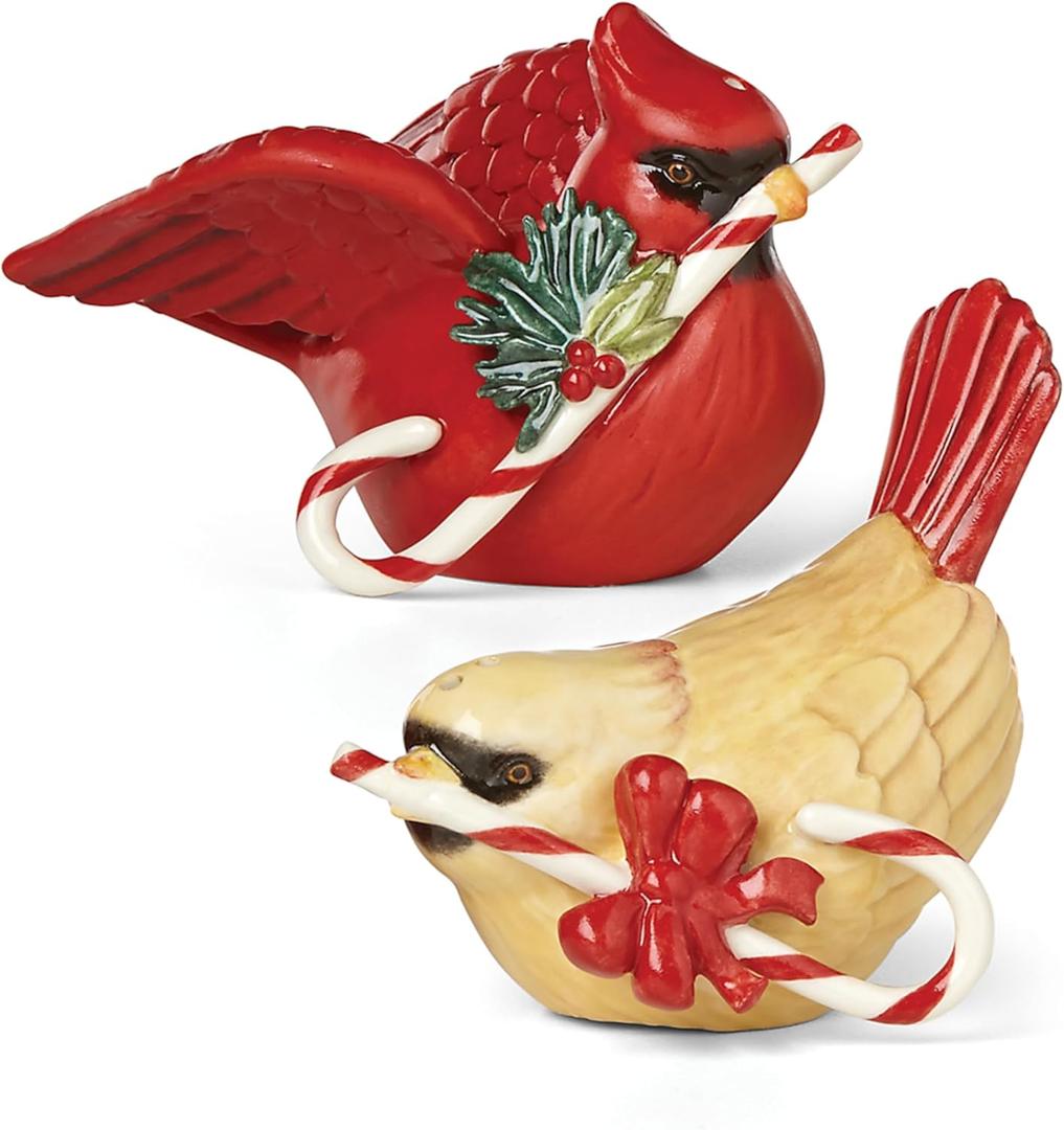 Lenox 880133 Winter Greetings Bird Salt And Pepper Set, Christmas & Holiday Hosting