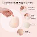 Go Nipless Pasties Nipple Covers for Women with Lift Size A-D | Reusable, Adhesive Bra Push Up | Lifting Nipple Covers for Backless Outfits & Strapless Dresses | Sticky Bra Lift for Natural Push Up