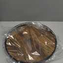 Lazy Susan Turntable Organizer for Table Top, 13 Round Wooden Lazy Susan for Cabinet Kitchen Countertop Pantry Dining Coffee Table for Condiments Spices, Rustic Bathroom Vanity Tray for Soap Candle