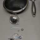 Stainless Steel Frying Pan with Lid, 8 Inch Honeycomb Non Stick Frying Pan, Small Stainless Steel Nonstick Pans W/Lid, Safe Nonstick Skillet Egg Omelete Pans, Oven Safe, Induction Compatible,PFOA Free