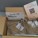 ALLZONE Corner Shower Caddy Tension Pole, 4-Tier Adjustable Shelves, Rustproof Bathroom Shower Organizer Corner for Inside Shower Storage, Tension Mounted, 56 to 113 Inch Height, Sliver (Silver)