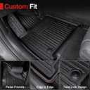 Floor Mats for Hyundai Santa Fe 2024-2026 (Fit Hybrid and Gas), TPE All Weather Protection Durable Trunk Cargo Mat with Backrest Mat for Hyundai Santa Fe
