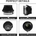 2PCS Motorcycle 38MM Air Intake Filter Universal Carburetor Air Filter Cleaner for Dirt Pit ATV SSR TTR Bike Breather Filter Fit for Many Different Carburetors (Black 38MM)