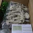 5PCS 16 Inch Height Halloween Decorations Outdoor Indoor Halloween Skeleton Spooky Posable Skeletons Toy Small Skeletons Hanging Decor Movable Joints Decor Graveyard Haunted Party Accessories