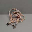 OaaXbbECco No Pull Floral Pattern Puppy Harness,Soft Adjustable Dog Harness Vest and Dog Leash Set No Choke Escape Proof (Orange Rose, S)