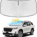 Sun Shade Sunshade for Honda Pilot 2016-2025 2026 Windshield Cover, 4-Layers Sun Shield 250T Silver Sun Visor Foldable Window Shade for Pilot EX-L Special Edition Elite Black Edition Touring