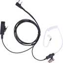 Earpiece Compatible with BTECH, Kenwood, Retevis Walkie Talkie with Mic Tansparent Air Acoustic Tube Headset (Normal)