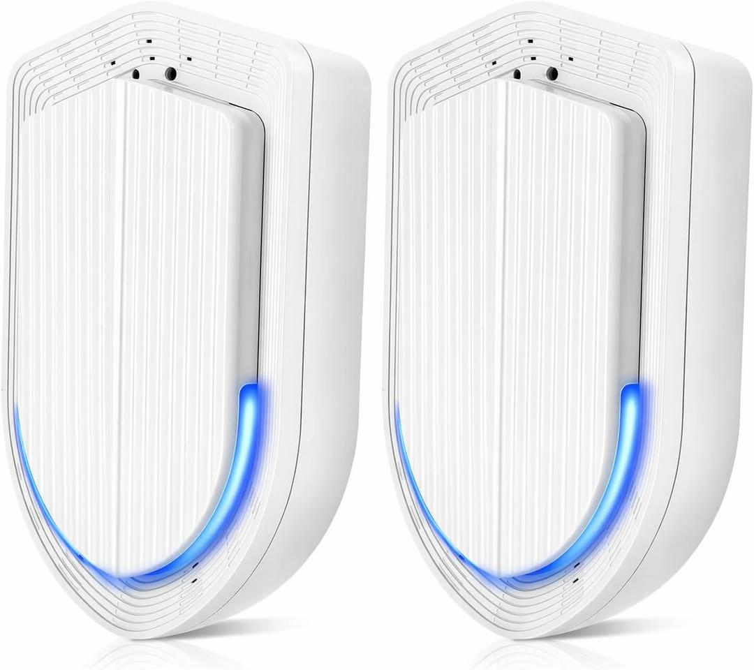 Plug In Air Ionizers - 2 Pack Negative Ion Technology Air Purifier, Quiet Mini Air Freshener for Home, Bedroom, Office, Basement - Portable Air Purifiers for Odor, Dust, Smoke, Pet Smell White
